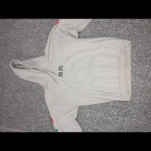 Artist Union Sweatshirt with rose detailing on the sleeves